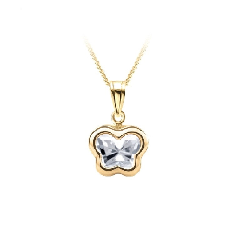 Pendentif Bfly avec pierres naturelles