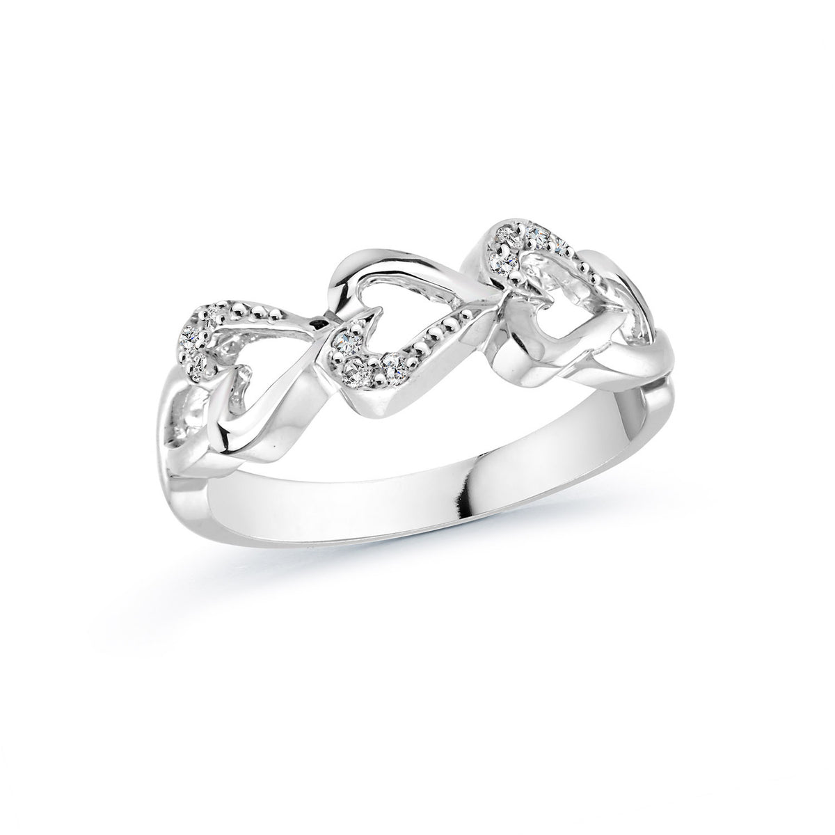 Bague à Clous Chrome Hearts Coeurs - Taille 7,5 - Réglable - Occasion