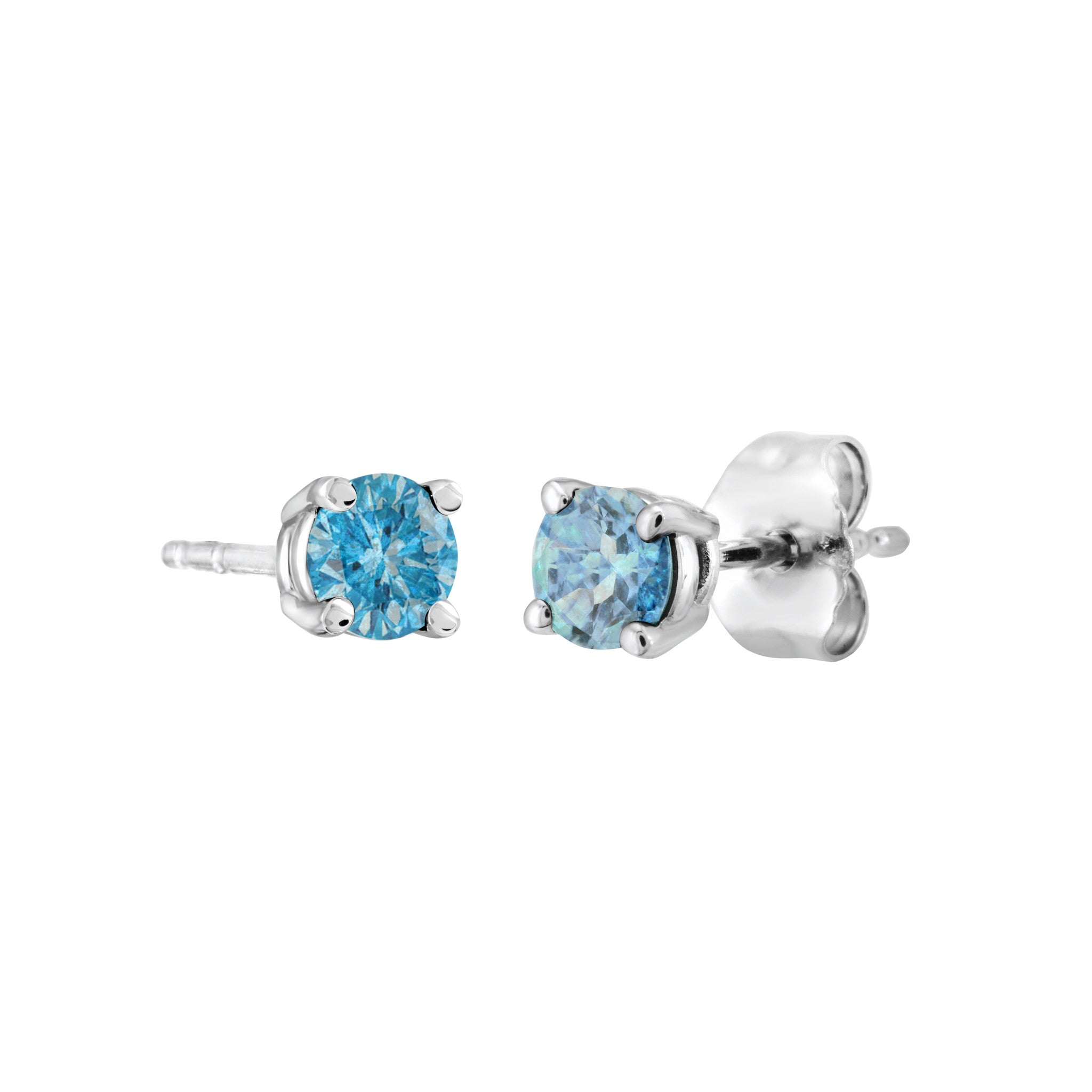 Boucles à diamants bleus