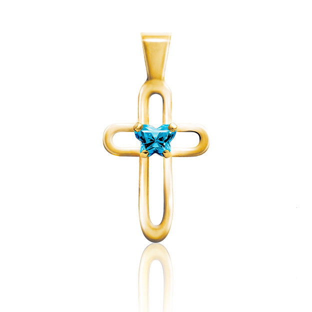 Croix en or Bfly