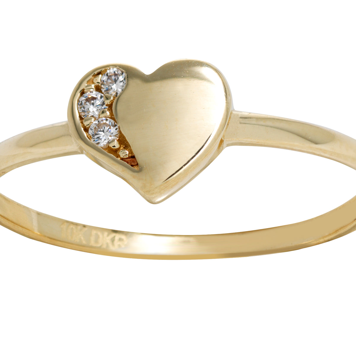 Bague Filigrane Blanche Réglable Avec Cœur Beige 11x11 Mm - Neuf Sans Emballage