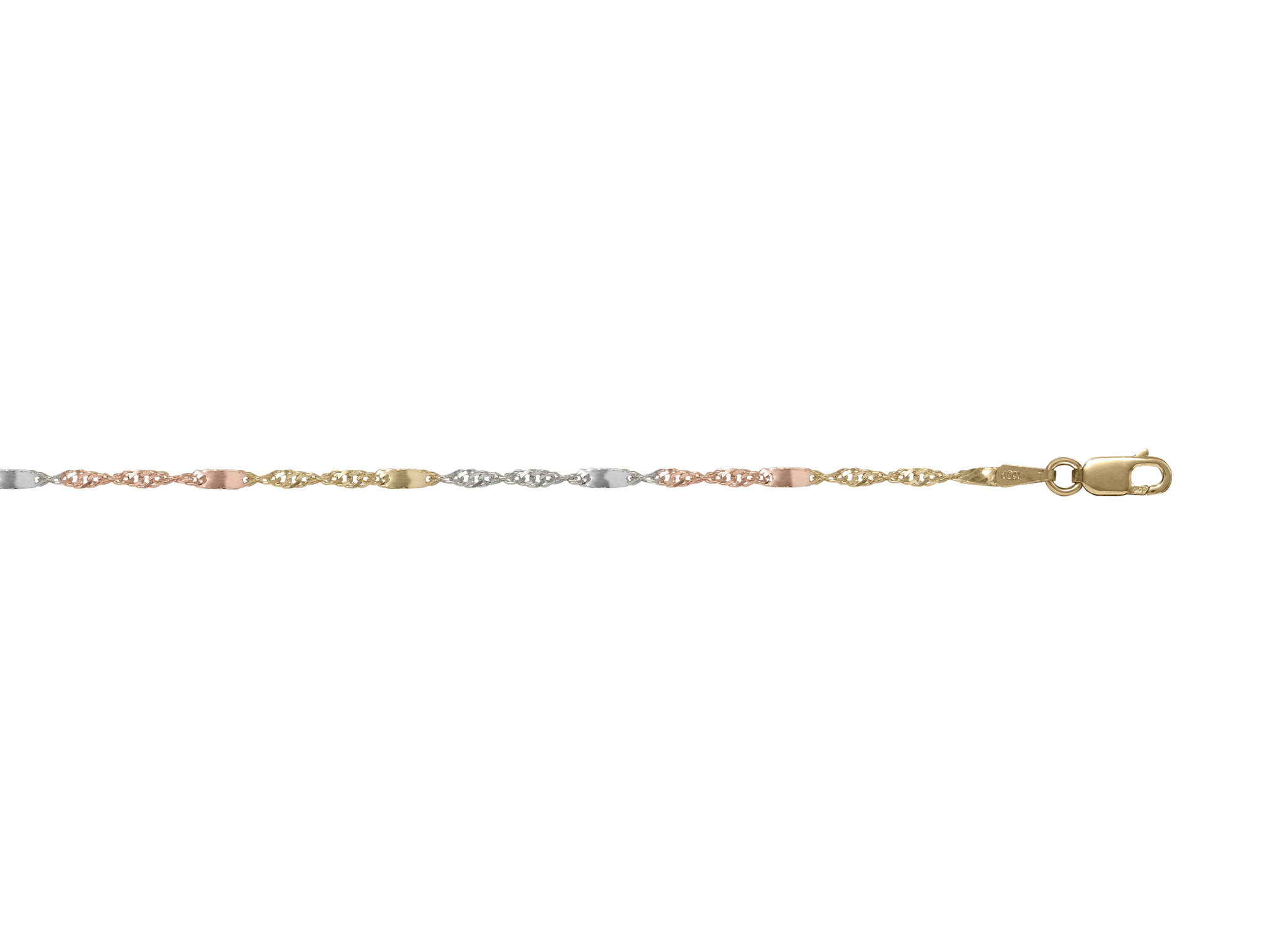 Bracelet ou chaine de cheville 3 tons F23-F24