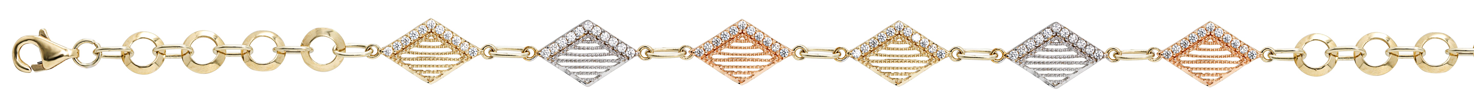 Bracelet en or 3 couleurs F42