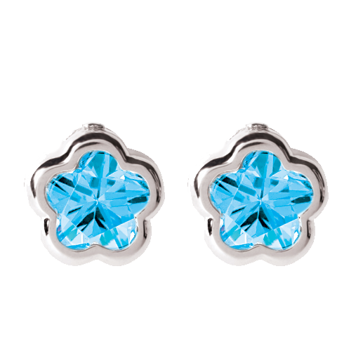 Boucle d'oreille FLORA en argent
