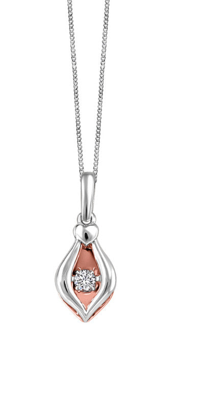 Pendentif à diamant'' Love in Motion''