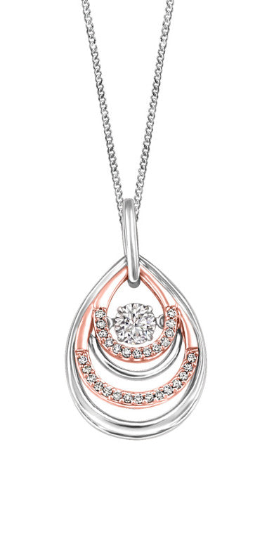 Pendentif à diamants'' Love in Motion''