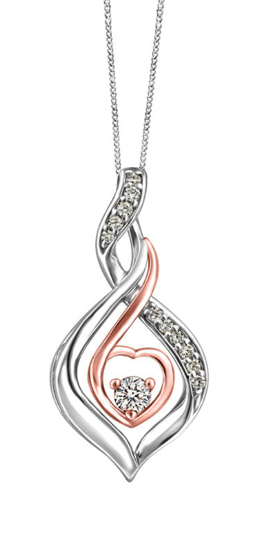 Pendentif Coeur à diamants