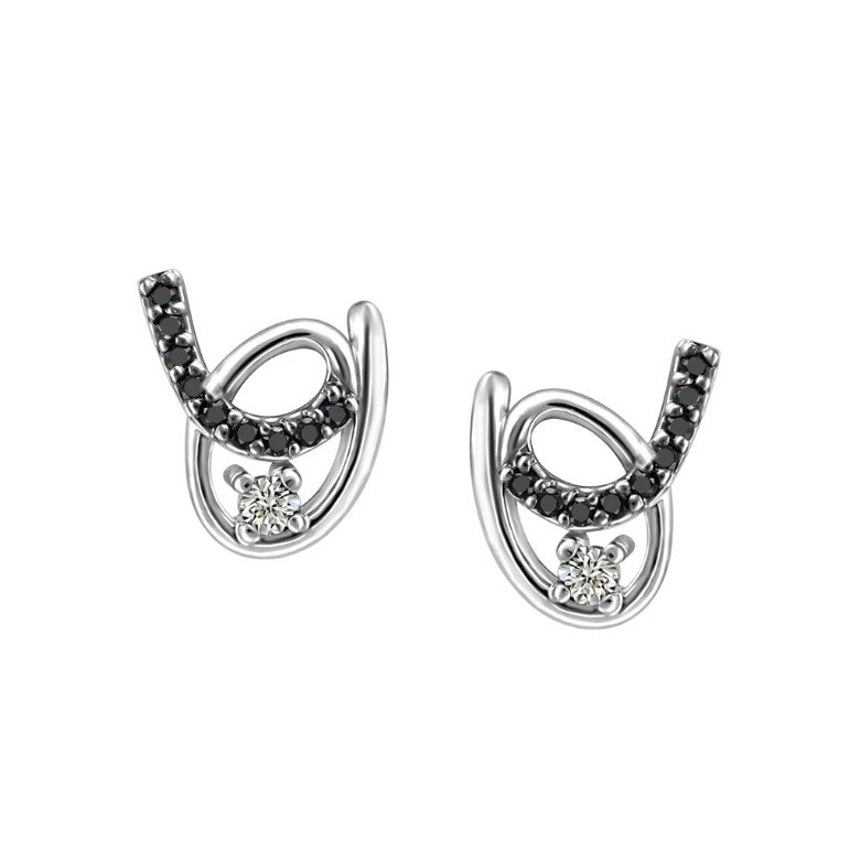 Boucles à diamants noirs