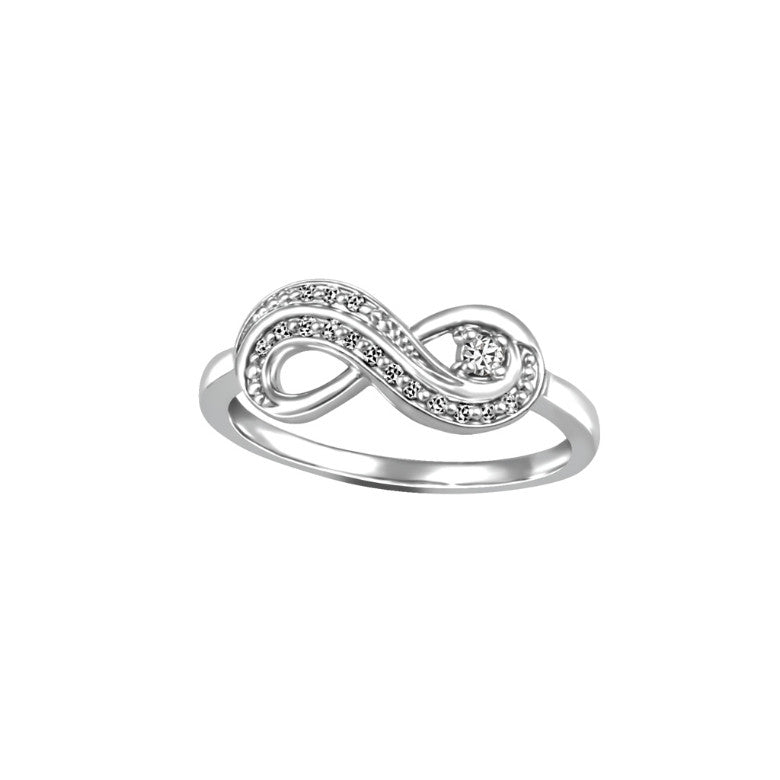 Bague à diamant infinité