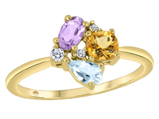 Bague ,boucle et pendentif tricolor FIG2959