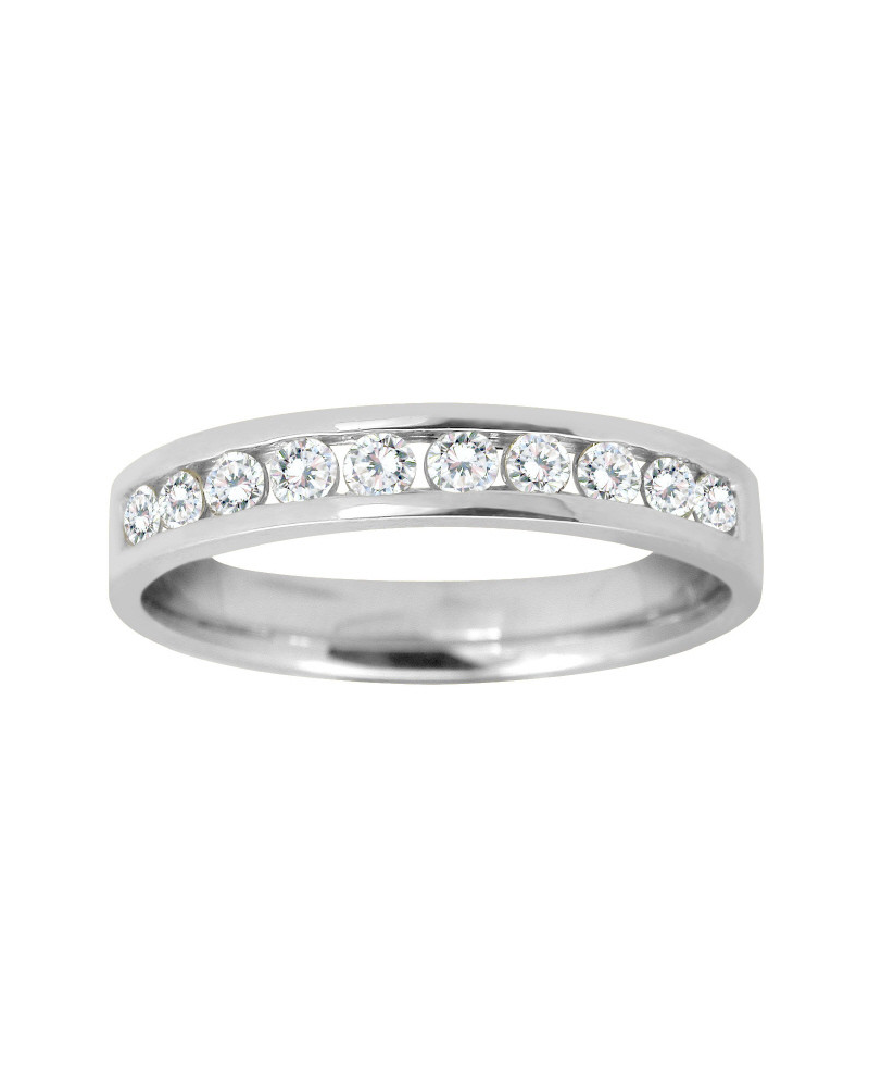 Jonc à diamants semi éternité