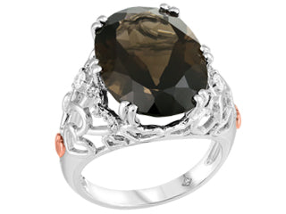 Bague topaze fumé