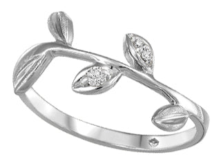 Bague feuille en or