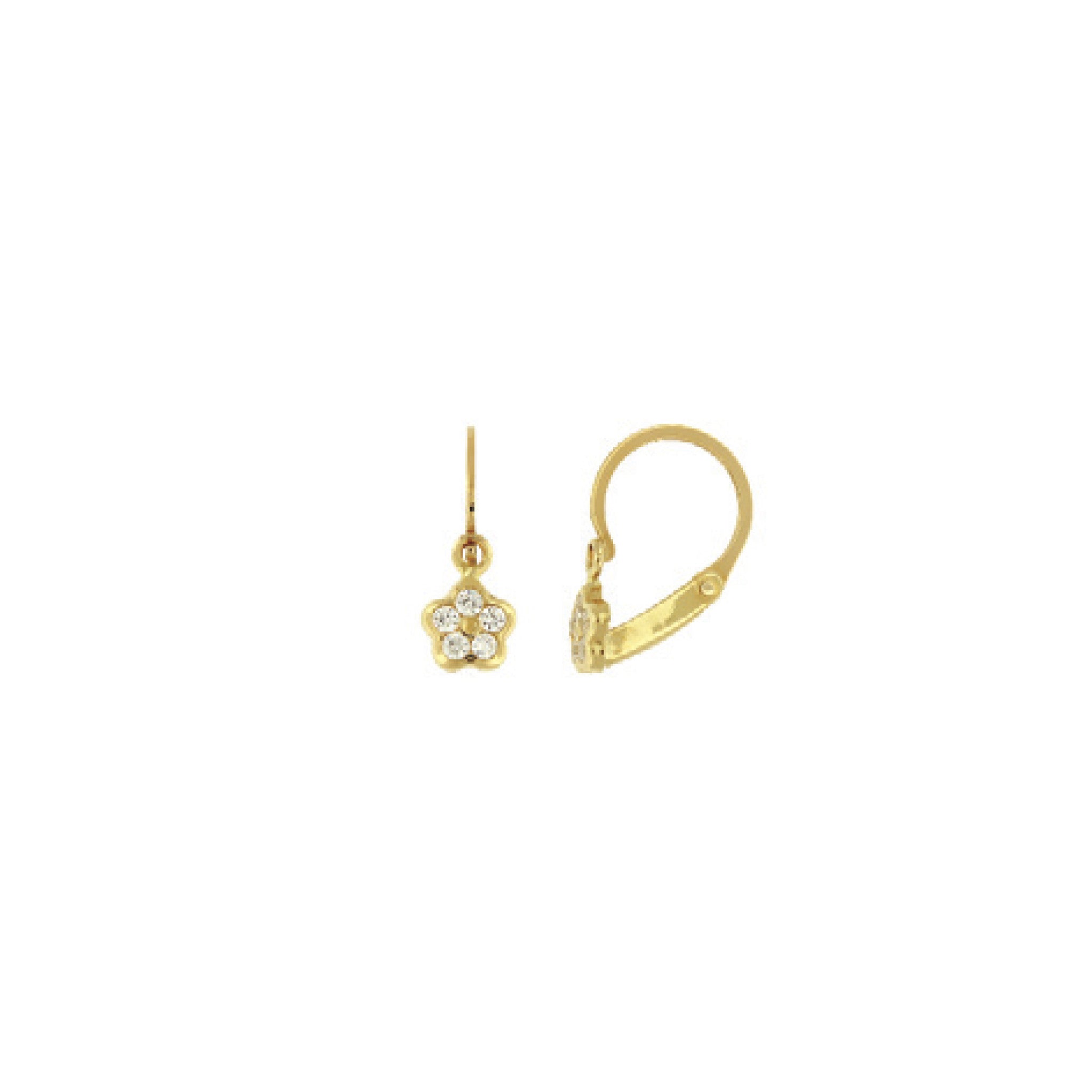 Boucle d'oreille française Flora