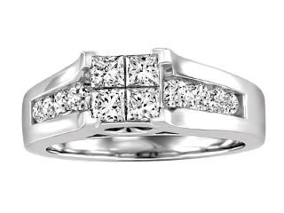 Bague à diamants 75 point total