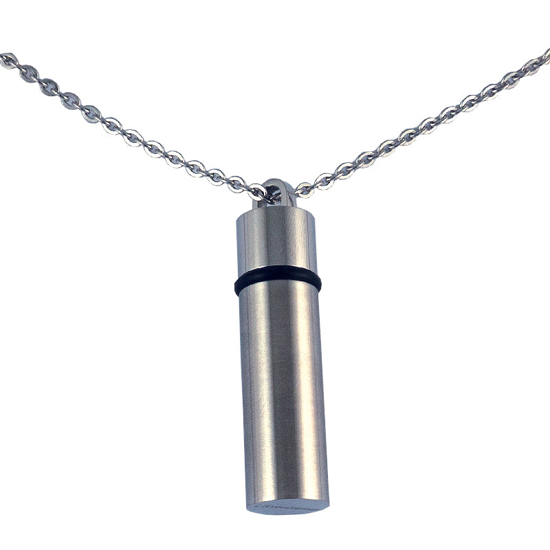 Collier Pendentif Urne Mémorial En Acier Inoxydable - Bijou Pour Cendres Et Souvenirs, Homme Et Femme