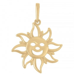 Pendentif Soleil, or jaune