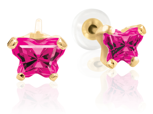 Boucle d'oreille Bfly en or 10K